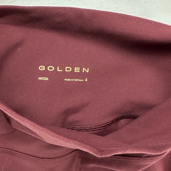 Golden Aritzia Women's Legging Burgundy Red Size 4 - Picture 3 of 6